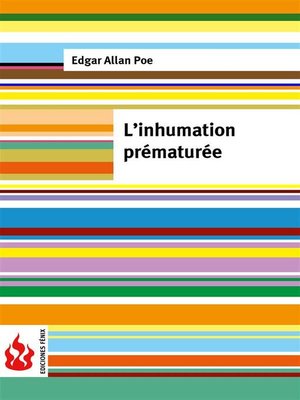 cover image of L'inhumation prématurée (low cost). Édition limitée